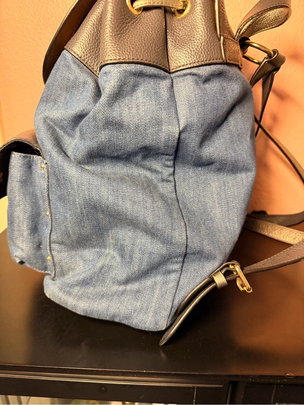 Coach Denim and Leather Billie Backpack